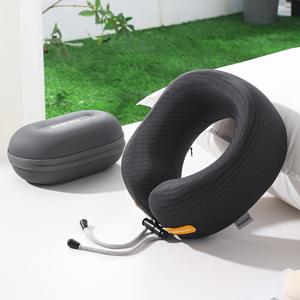 TEMU 자동차 여행 및 비행기 수면용 휴대용 U자 목 베개 - 휴대가 편리한 디자인, 곡선형 등과 복부, 부드러운 폴리우레탄 폼, 혼합 색상, 목 지지 베개, 여행 목 베개, 비행기 편안함, 휴대가 편리한 목 베개