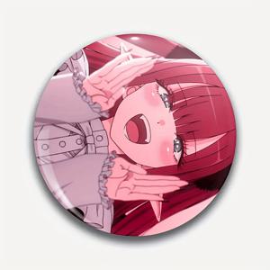 TEMU [유니크 아트] 애니메이션 영감을 받은 귀여운 만화 캐릭터 버튼 핀 - 옷, 가방, 배낭에 멋진 액세서리, 친구와 가족에게 완벽한 선물, 밝은 빨간 머리와 별 디자인을 가진 캐주얼 금속 버튼, 애니메이션 팬 의류 | 생동감 있는 캐릭터 핀 | 플라스틱 버튼, 애니메이션 액세서리