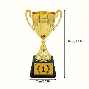 TEMU 1 금색 플라스틱 트로피 | 축구 경기, 어린이날, 노동절, 옥토버페스트에 이상적 - 폴리프로필렌 재질