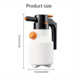 TEMU 2L 전기 차량 워시 폼 스프레이 포트 (무선 충전 & 공압 시스템) - 고강도 ABS 구조, 2L 용량, 36V/18650 리튬 이온 배터리 구동, 차량 디테일링 액세서리, 차량 액세서리 실내, 차량 액세서리 외부, 차량 액세서리