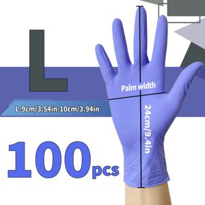TEMU 50/100개, 9인치 보라-파란색 일회용 니트릴 장갑, 방수 및 미끄럼방지, 고탄성 가정 청소용 장갑, 주방 청소, 타투, 헤어 염색, 애완동물 목욕, 라텍스 프리