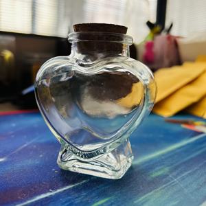 TEMU 1pc 미니 하트 모양 유리 소원 병 코크 스토퍼 - 보석, 액세서리 및 글리터 모래, 데이/어머니 데이/졸업 선물, 홈 데코, DIY 공예, 결혼식 및 정원 장식, 작은 보석 상자