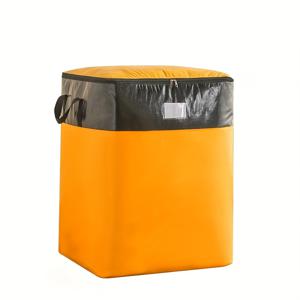 TEMU 1개 180L 초대형 헤비듀티 접이식 이사용 가방, 지퍼 및 손잡이가 있는 공간 절약형 옷과 이불 정리용 이동 박스