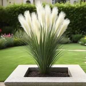 TEMU 1묶음 대형 팜파스 그래스 5줄 - 36.2인치 인공 리드 도그 테일 그라스, 웨딩·사무실·현관·정원용 실내외 장식, 다양한 축제 행사에 적합한 다목적 플로럴 아레인지먼트 (컨테이너 미포함)