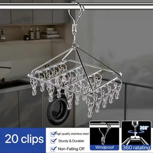 TEMU 헤비듀티 스테인리스 양말 걸이 클립 - 공간 절약형, 360° 회전 디자인, 옷장·욕실·침실·기숙사용, 튼튼한 헤드룸 정리 솔루션, 세련된 메탈 디자인, 내구성 강화 소재, 방청 처리, 홈 오거나이저, 건조대