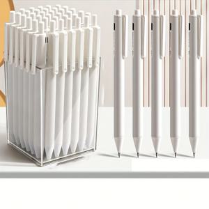 TEMU 학생용 20팩 블랙 앤 화이트 하이라이터, 클릭 볼펜 - 시험용 스타일리시한 0.5mm 빠른 건조 펑크 팁 젤 펜