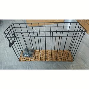 TEMU 1개 모던 블랙 메탈 롤링 수납 바구니, 직조 대나무 받침대 & 바퀴 포함 - 책, 잡지, 가정 필수품, 거실 코너 또는 침대 옆용 다용도 정리함, 잡지, 리모컨 보관에 적합