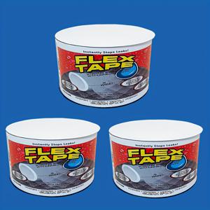 TEMU 3팩 400% 강화 방수 테이프 - 최대 수분 저항, 실내외 사용에 적합한 슈퍼 고무, 가정용, RV, 지붕, 파이프, 수영장용 - 블랙/화이트, 선택 가능 투명, C1010