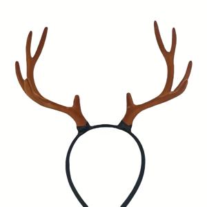 TEMU 1개 우아하고 귀여운 사슴뿔 머리띠 - 할로윈 카툰 사슴뿔, 크리스마스 겨울 테마 파티 장식 액세서리