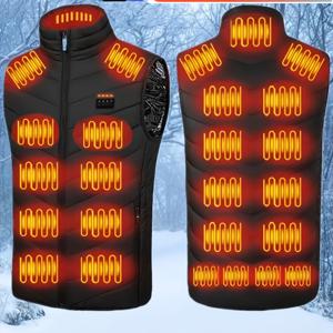 TEMU 남성용 25존 가열 조끼, 4개의 조절 영역 - 민소매, 지퍼업, 폴리에스터, 야외 활동 및 캐주얼 및 일상 착용에 이상적, 겨울 따뜻함, 겨울 조끼|민소매 조끼|지퍼 조끼, 가열 조끼, 대형 사이즈, 파란색 가열 조끼, 가열 의류, 사냥 장비 및 장비|빅사이즈