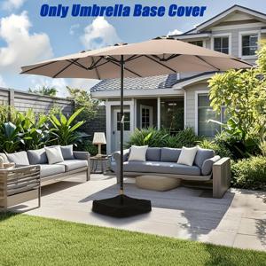 TEMU VECOO 42X42X5인치 옥스포드 패브릭 파티오 파라솔 받침대 커버 (보관 가방 포함) - 튼튼한 디자인 - 정원, 수영장, 해변용 야외 파라솔 스탠드 - 간편한 설치 및 보관, 대부분의 파라솔에 적합, 정원용 파라솔, 수영장 액세서리, 견고한 구조