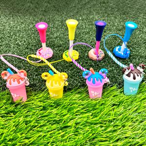 TEMU 만화 디자인의 4개 골프 볼 티 세트, 83mm 방실 랜야드 및 볼 홀더 포함 - 골프 선물