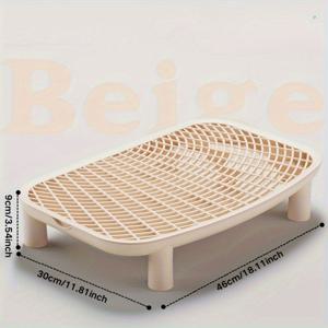 TEMU 추가 두께 & 높은 고양이 화장실 뚜껑, 미끄럼 방지 표면 - 헤비듀티 이동식 디자인, 분리형 쉬운 청소용 트레이, 실내/외 사용을 위한 누수 방지 - 수명 있는 고양이나 기타 이동성에 문제가 있는 고양이에게 적합, 모든 종류의 화장실과 욕조와 호환되는 - 강력하고 안전한 펫 세이프티 램프로 쉽게 접근할 수 있음 - 다중 가정에서 사육하는 대형견과