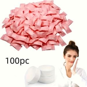 TEMU 100팩 일회용 청소 천 & 물티슈 - 무향, BPA 프리, 알코올 프리, 모든 연한 베이지 타입, 여행용 적합, 야외 청소 타월, 여행 필수품, 컴팩트 디자인, 무향 포뮬러, 압축 타월, 일회용 타월, 호텔 용품, , 얼굴 물티슈, 세안용|물티슈