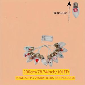 TEMU 1 세트 산타 클로스 크리스마스 트리 인형 소원 조명 - 배터리 작동 10 LED 조명, 실내/외 마당, 결혼식, 휴일, 캠핑, 가정, 정원, 크리스마스, 파티 장식에 적합 (배터리 미포함)