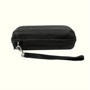 TEMU 1개 내구성 있는 EVA 하드 쉘 귀 온도계 케이스, 낙하 방지 지퍼 클로저 & 끈 - 충격 방지 보호 보관함, 인체공학적 손잡이 & 휴대용 스트랩 포함, 여행, 의료, 가정용 - 디지털 귀 온도계 호환 (전자 온도계 보관 가방) - 의료, 여행 또는 개인용으로 이상적 - 스크래치 및 먼지 보호 - 안전한 지퍼 & 끈 디자인