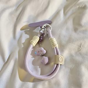 TEMU 조용한 구름 매력 별 모양 폰 랜야드 키체인 포함 - 귀여운 파스텔 컬러 펜던트, 튼튼한 나일론, 열쇠 및 액세서리용 조절 가능한 스트랩, 일상 사용에 완벽, 귀여운 폰 케이스, 휴대폰 펜던트/팔찌/스트랩/액세서리, 폰/손 스트랩, 컬러 피 캔디, 여성용 키체인, 랜야드, 폰 랜야드, 폰 키체인, 손목 랜야드|핸드폰케이스|휴대폰케이스