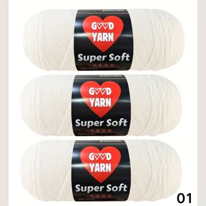 TEMU 190g*3개 슈퍼 세이버 아크릴 실 - 190g 3개 - 아크릴 - 4중간 (워스티드) - 364야드 - 뜨개질/코바늘, 뜨개질 실,멀티팩 실,워스티드 웨이트 실,다용도 색상 팔레트,단색 실,가치 실 팩,부드러운 질감 실,예산 크래프터스,DIY 취미 애호가