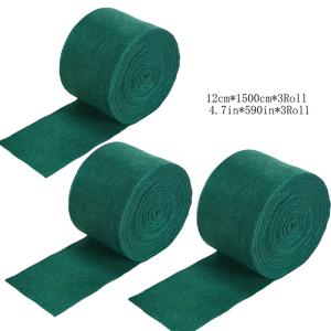 TEMU 3롤 헤비듀티 겨울 나무 보호 랩 - 트렁크 보호대, 방한 장벽, 수분 보유 및 통기성 그린 밴드 커버 (12cm x 45m/15m 롤당) 과일 나무, 어린 묘목, 줄기 용 - 해충 방제