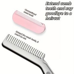 TEMU 스테인리스 스틸 눈썹 가위 (빗 포함) - 저자극성, 날카로운 날 & 인체공학적 손잡이로 정밀한 트리밍, 라이트 베이지 색상 안전 모델, 배터리/전기 불필요, 세련된 디자인, 내구성 있는 구조