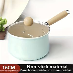 TEMU 베이비 푸드 팟 - 인덕션 & 가스레인지 호환, 논스틱 주철 조리기구, 식기세척기 가능 뚜껑 - 우유, 수프, 파스타 및 베이비 퓨레용 원팟