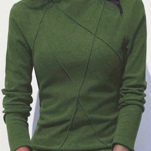 TEMU 여성용 버건디/진보라 터틀넥 스웨터 - 두꺼운 겨울 레이어링 탑, 피쉬본 칼라, 고탄력 & 세탁기 사용 가능 - 블라우스, 드레스, 재킷용 올시즌 베이스 레이어 셔츠 (리치 퍼플)|블라우스|드레스|여성블라우스