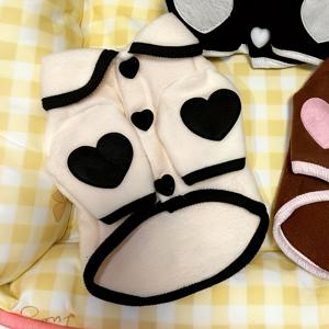 TEMU 1개 애완동물 스웨트셔츠, 가을/겨울 신상, 두꺼운 다용도 재킷, 발렌타인데이 턴-커널 하트 모양 디자인 (고양이 및 강아지용), 사계절에 적합한 패셔너블 캐주얼 후드티