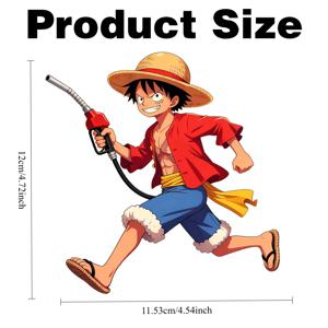 TEMU 원피스 루피 자동차 스티커 1개 - 생생한 애니메이션 데칼, 연료 탱크용, 원피스 팬을 위한 완벽한 선물, 데일리 출퇴근, 애니메이션 모임, 생일 및 할로윈 축하 행사에 이상적, 크리스마스에 최고