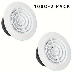 TEMU 2개 및 4개 ABS 조절 가능한 원형 환기 그릴 | 회전형 루버 스타일 | 욕실, 주방, 사무실용 | 사이즈: 3/4/5/6 인치