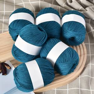 TEMU 6개 묶음/300g 6줄 청소년용 중간 두께 손으로 짠 코트, 모자 및 스웨터. 실크 60%, 양모 30%, 캐시미어 10%