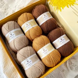 TEMU 마카롱 스핀코시 부드러운 크로셰 원사 세트 - 6개, 4겹 중간 두께 아크릴 원사, 크로셰 담요, 가방, 모자, 스카프, 장갑 및 소규모 공예 프로젝트에 완벽함, 50g/141야드