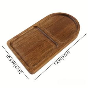 TEMU 1개 나무 트레이 - 원형 및 총알 모양 다중 구획 서빙 트레이, 분할판 포함, 자연스러운 목재 무늬, 아침 식사, 과자, 건과일, 휴일 파티용 & 주방 장식, 독특한 주방 용품