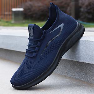 TEMU 남성용 경량 통기성 스니커즈 - 모든 계절 미끄럼 방지 러닝화, 쿠션 중간솔, 레이스업 클로저, 체육관 및 캐주얼·정장 행사용 - 블랙 운동화, 유연한 고무 밑창