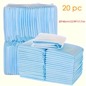 TEMU 20/50개 흡수성 강아지 훈련 패드, 헤비듀티 패브릭 강아지 소변 패드, 12, 99x17, 72인치/17, 72x23, 62인치/23, 62x35, 43인치, 누수 방지, 세탁 가능, 대형견용, 파란색|배변패드