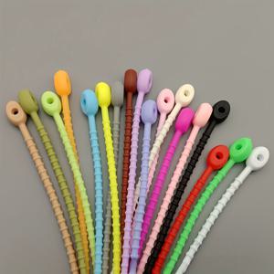 TEMU 100개 소프트 고무 케이블 타이, 재사용 가능한 와이어 정리 스트랩 (여러 색상), 이어폰 및 데이터 케이블용, 충전기 케이블 정리, Moto Razer 충전기용 케이블 보호대, 케이블 정리대, 케이블 홀더, 충전기 보호대, 휴대폰 케이블 타이|핸드폰거치대|핸드폰스트랩|휴대폰거치대