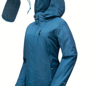 TEMU 33,000피트 여성용 접이식 경량 재킷 - 조절 가능한 후드, 지퍼 포켓 및 내부 수납 공간 포함 - 사계절 아웃도어 사이클링 바이크 기어, 하이킹, 여행, 캐주얼 웨어, 슬림한 스포티 디자인, 내구성 있는 원단 재킷|자전거