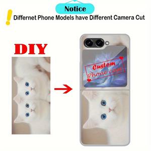 TEMU 삼성 갤럭시 Z 플립 6/Z 플립 5/4/3/Z 플립 5G와 호환되는 맞춤형 DIY 휴대폰 케이스로, 투명한 디자인, 견고한 PC 보호 기능, 내충격 및 내스크래치 특성을 갖추고 있으며 삼성 갤럭시 Z 플립 시리즈에 적합합니다. 크리스마스와 할로윈 선물로 완벽합니다.