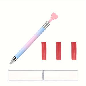 TEMU 페인팅 펜 키트, 재사용 가능한 크레용 1개, 왁스 3개, 네일 아트용 회전 젤 포인트 드릴 펜, 아트 액세서리 및 도구, 비즈 및 보석 빠른 집기