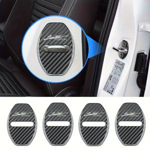 TEMU 스테인리스 스틸 도어 엔트리 가드 4개 세트, 폭스바겐 골프 & 티구안과 호환, 차량 도어 래치용 한정판 보호 커버, 자동차 인테리어 액세서리