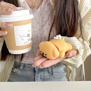 TEMU 1개 귀여운 강아지 디자인 실리콘 이어폰 케이스 커버, 충격 방지 보호 액세서리, for AirPods 1/2 및 Pro, 3세대와 호환