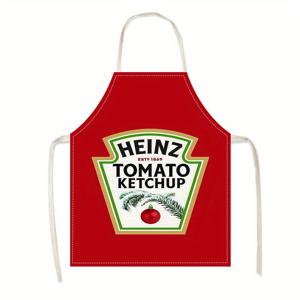 TEMU 1pc, 크리스마스 테마 디자인을 갖춘 남녀 공용 주방 앞치마, 실용적이고 세련된 디자인, 요리, 베이킹, 가정용 청소에 적합합니다.