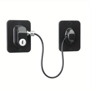 TEMU 1개 키식 보안 잠금 장치: 캐비닛, 창문 및 냉장고용 고급 보호 자물쇠 - ABS 수지 구조, 무충전 전원 모드