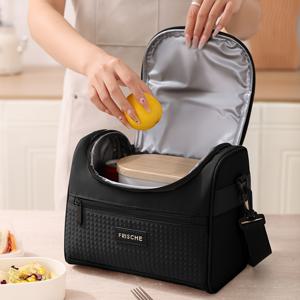 TEMU 대용량 보온 보관 가방, 다색 단색 폴리에스터 소재, 다층 지퍼 얼음 가방, 조절 가능한 손잡이와 조절 가능한 스트랩, 손수건/어깨, 다기능 아웃도어 가방, 휴대용 대용량 단일 어깨 크로스바디 가방, 여행, 일, 학교 및 아웃도어 활동을 위한 남성 및 여성에게 이상적인 가방, 아웃도어 장비 가방 | 중립 스타일 가방 | 지퍼 클로저, 보온 가방