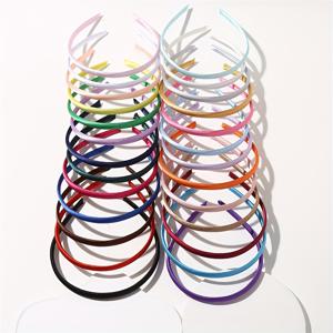 TEMU 26개의 폴리에스테르 머리띠 세트 - 우아하고 귀여운 단색 드레스 업 헤어 밴드 여성과 소녀를위한 데이 선물, 깃털 없음, 매일 착용하는 패션 헤어 액세서리.