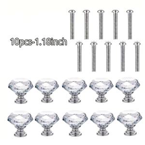 TEMU 10개 1, 18인치 디자인 유리 손잡이, 주방 캐비닛 도어 옷장 손잡이, 유리 캐비닛 서랍 손잡이, 캐비닛 도어 핸들 세트, 가구 하드웨어 액세서리