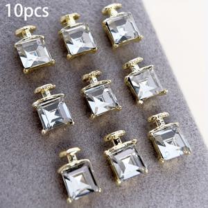 TEMU 10개입 반짝이는 3D 라인스톤 네일 젬 - DIY 네일아트, 공예, 신발, 가방, 의류 장식용 합성 보석 - 다용도 임시 장식용 젬