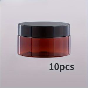 TEMU 10개 100ml 누출 방지 화장품 유리병 - 뚜껑이 있는 투명 플라스틱 여행용 용기 - 로션, 크림, 젤, 파우더, 오인트먼트 용 - 여행 및 가정용으로 이상적, 화장품 보관용 유리병 - 자외선 보호