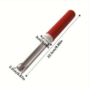 TEMU 1개 스테인리스 스틸 애플 코어러 및 필러 - 이중 기능 과일 피터, 인체공학적 손잡이, 날카로운 칼날, 코어 제거 및 과일 분리용 이상적, 추수감사절/크리스마스/할로윈 선물용 완벽한 주방 도구, 과일 필러