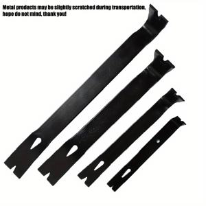 TEMU 4개의 헤비 듀티 플랫 프라이 바 세트 - 고탄소강 단조 네일 풀러, 클로 바, 원더 바, 크로우바, 미니 프라이 바 - 전기 없는 금속 베이스보드 및 트림 제거 도구 키트