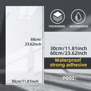 TEMU 50개 자체 접착 대리석/화강암/트라버틴 무늬 필 & 스틱 타일 스티커 - 방수 PVC/폴리 필름, 탈착 가능한 대형 벽/백스플래시 패널 (23.6